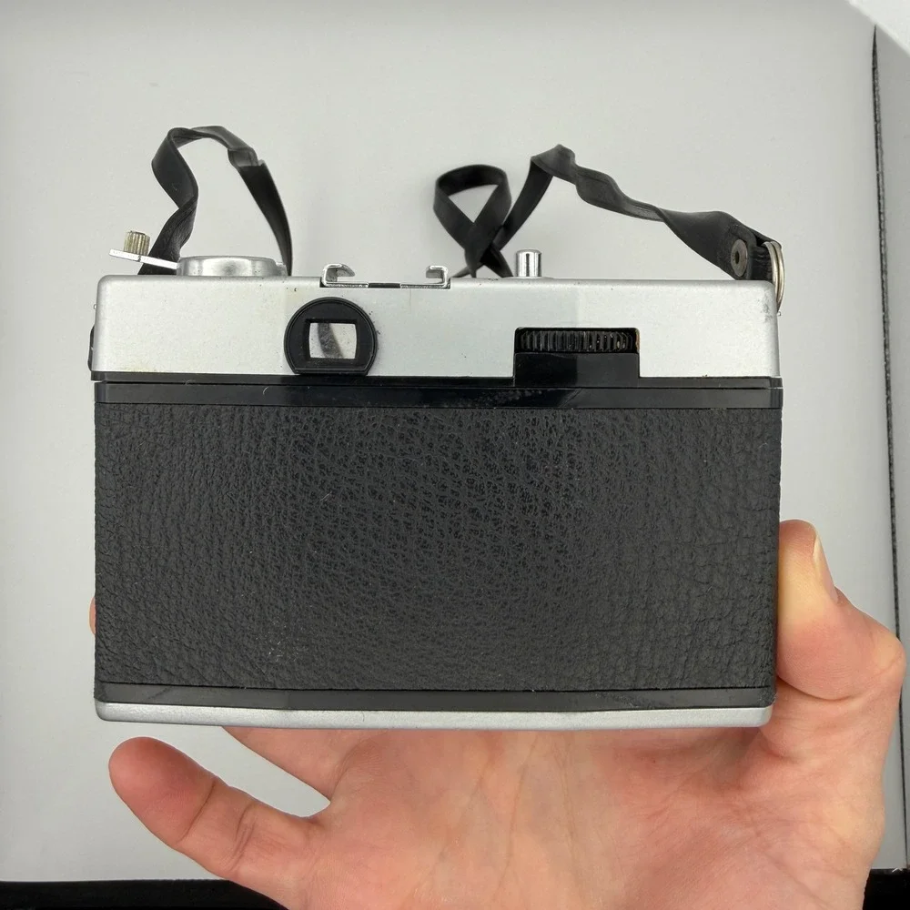 Ansco 35 Film Camera Unisex OS Silver‎ Good Vintage 45mm Lens Case Manual